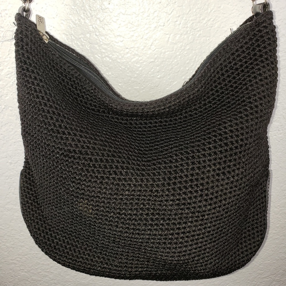 The Sak black woven handbag